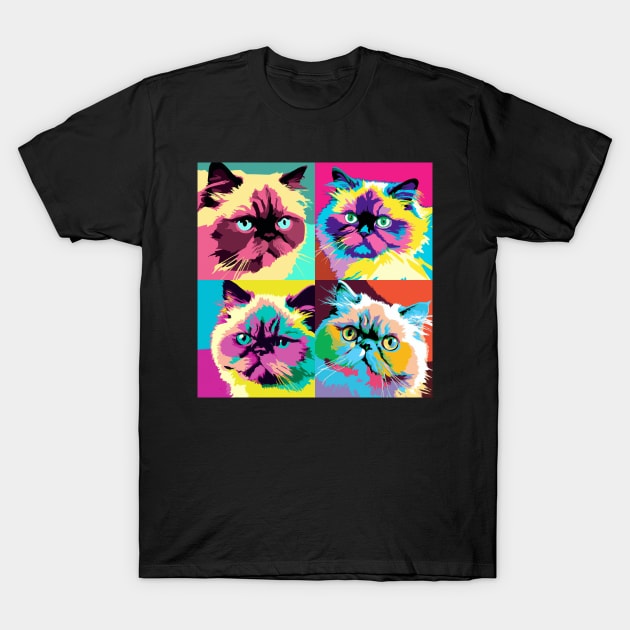 Himalayan Pop Art - Cat Lover Gift T-Shirt by PawPopArt